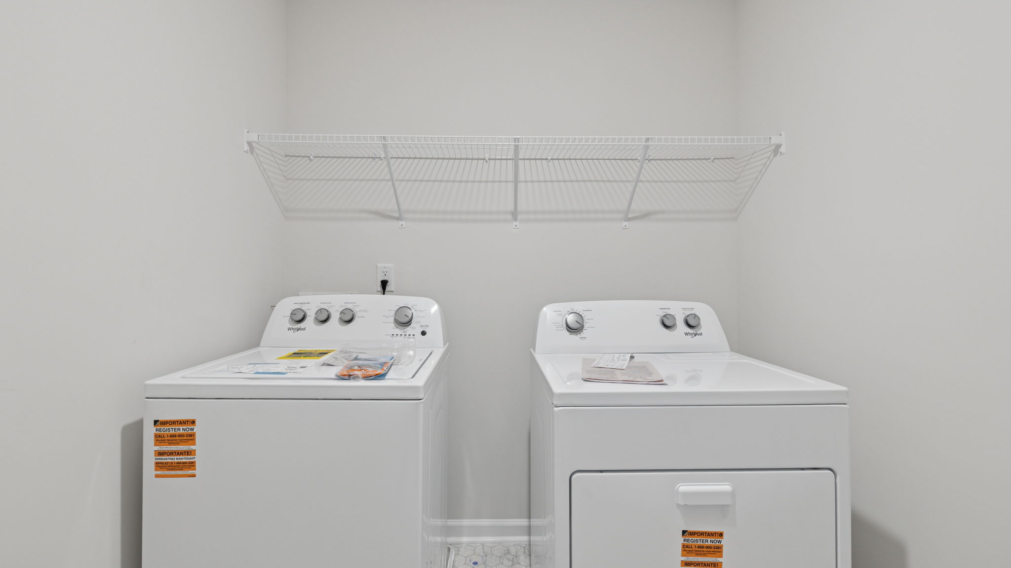 Walk-in laundry room.