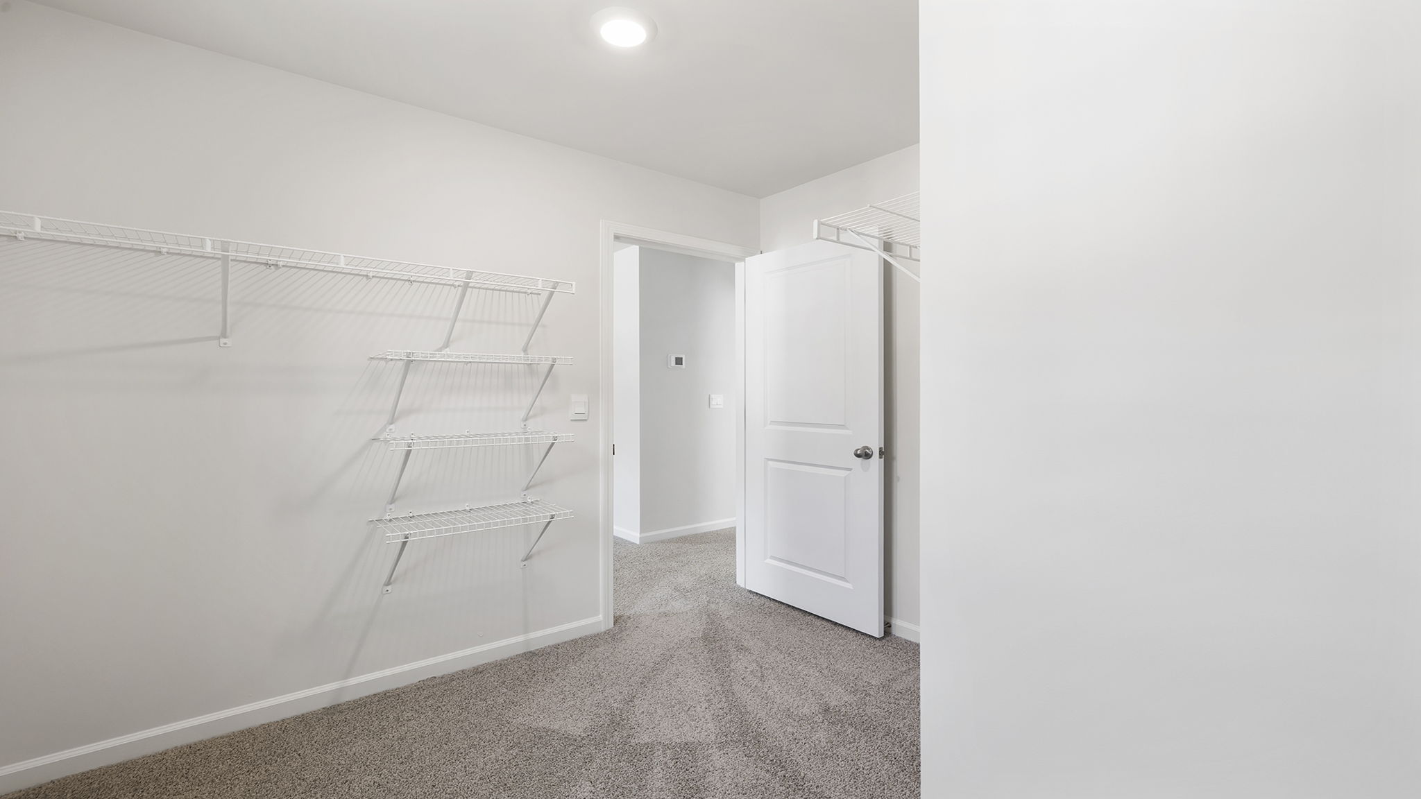 Primary bedroom walk-in closet.