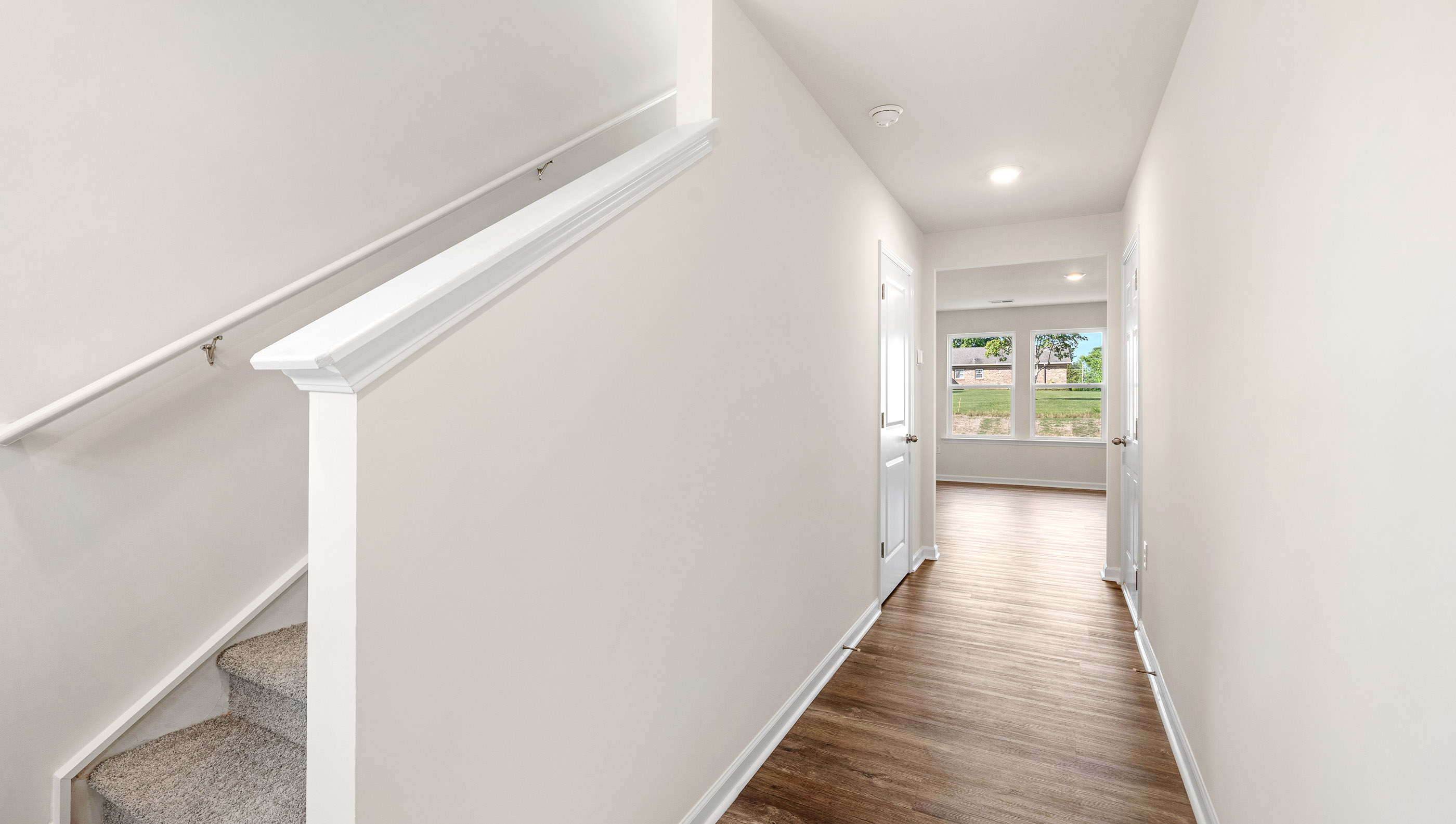 Entrance and hallway to living area.