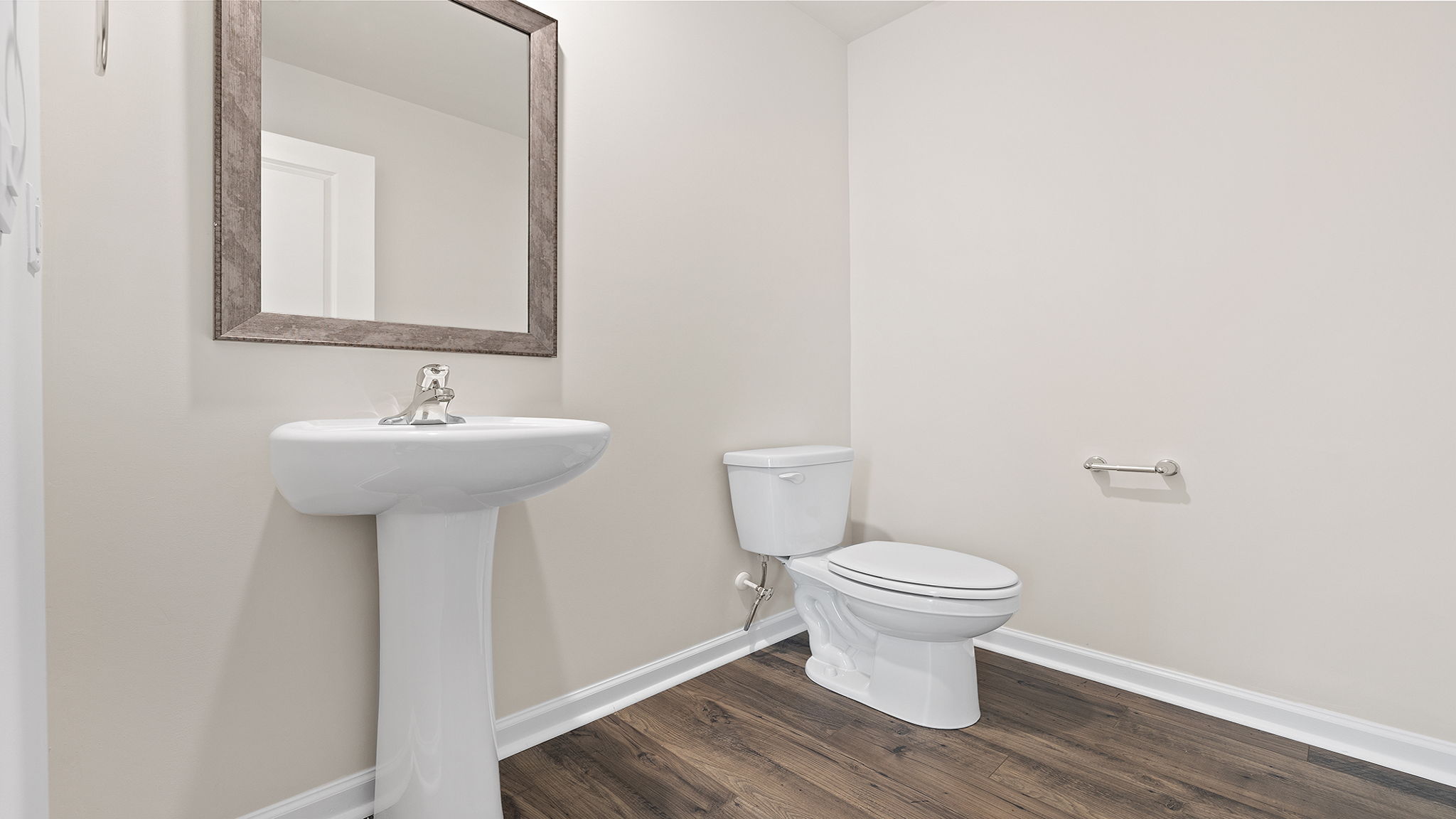 Half bathroom on the main level.