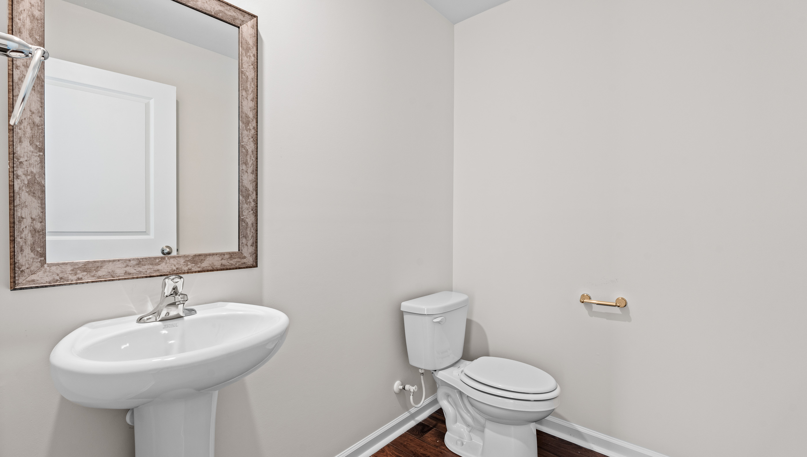 Half bathroom with sink.