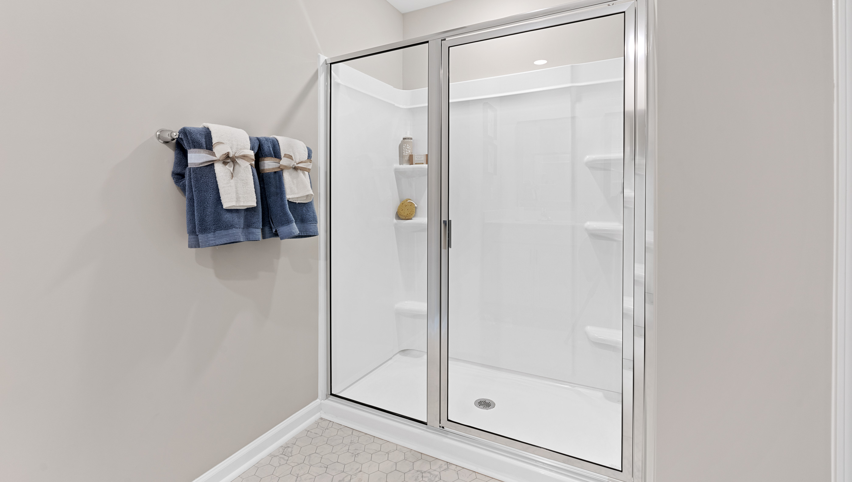 Primary bathroom with shower.