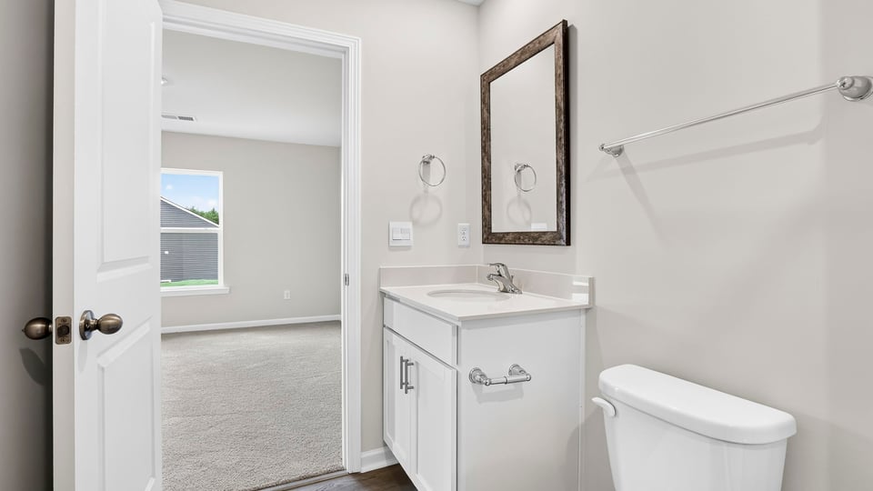 Bathroom with walk in shower.