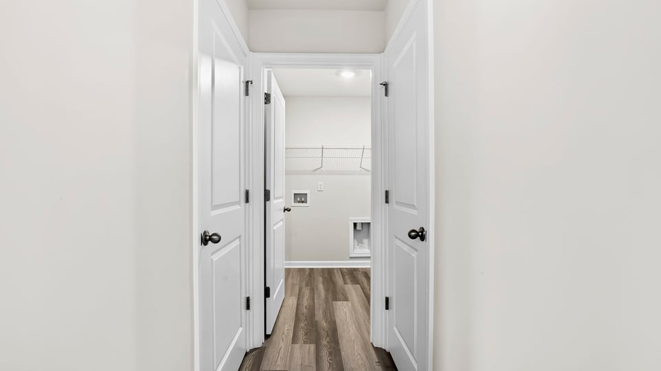 Hallway view of home.