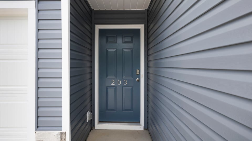 View of front door.