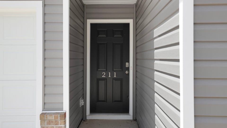View of front door.