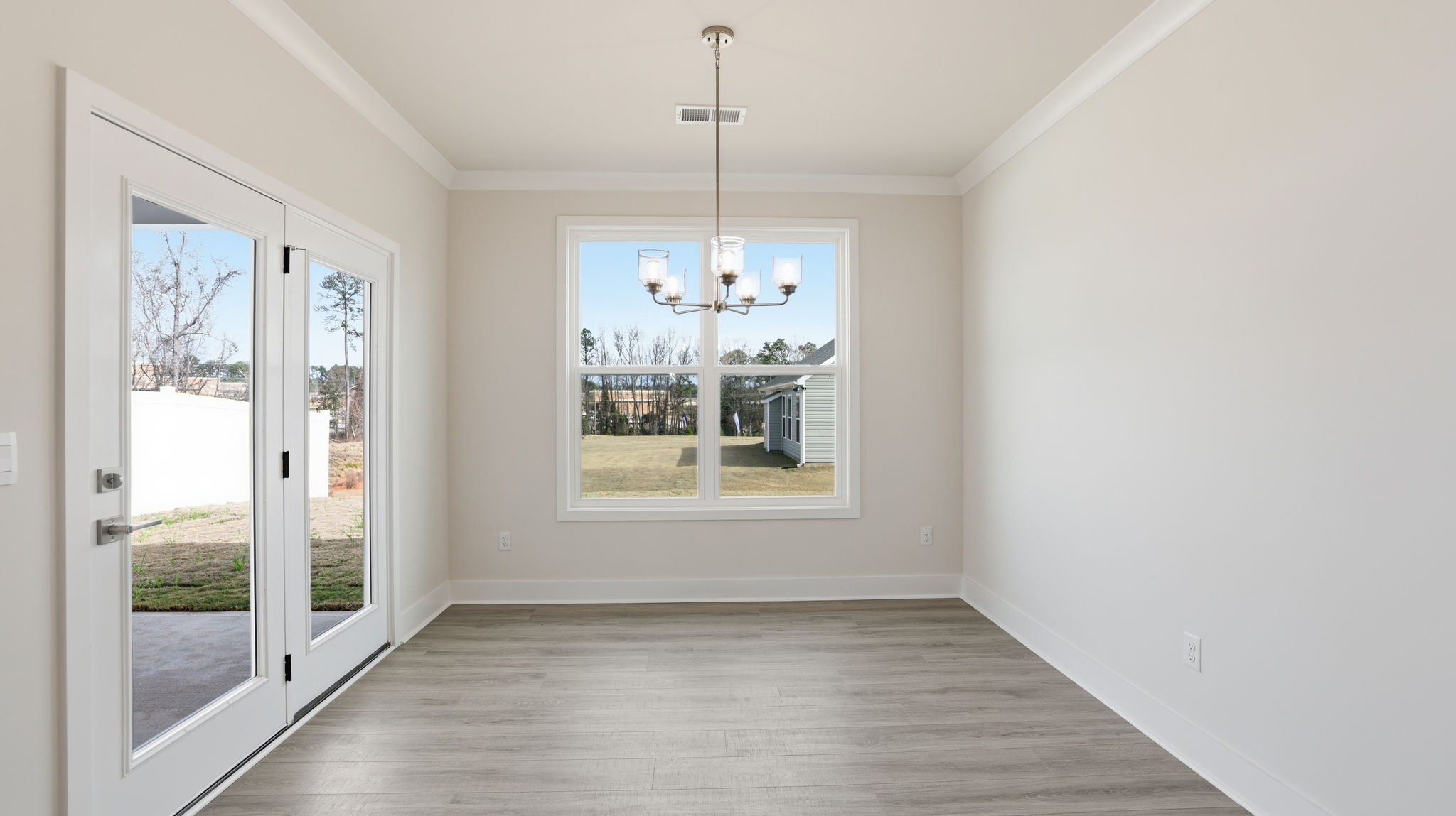 Dining area and door to the covered porch.