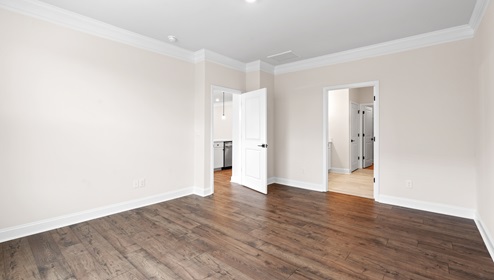 Family room with windows.