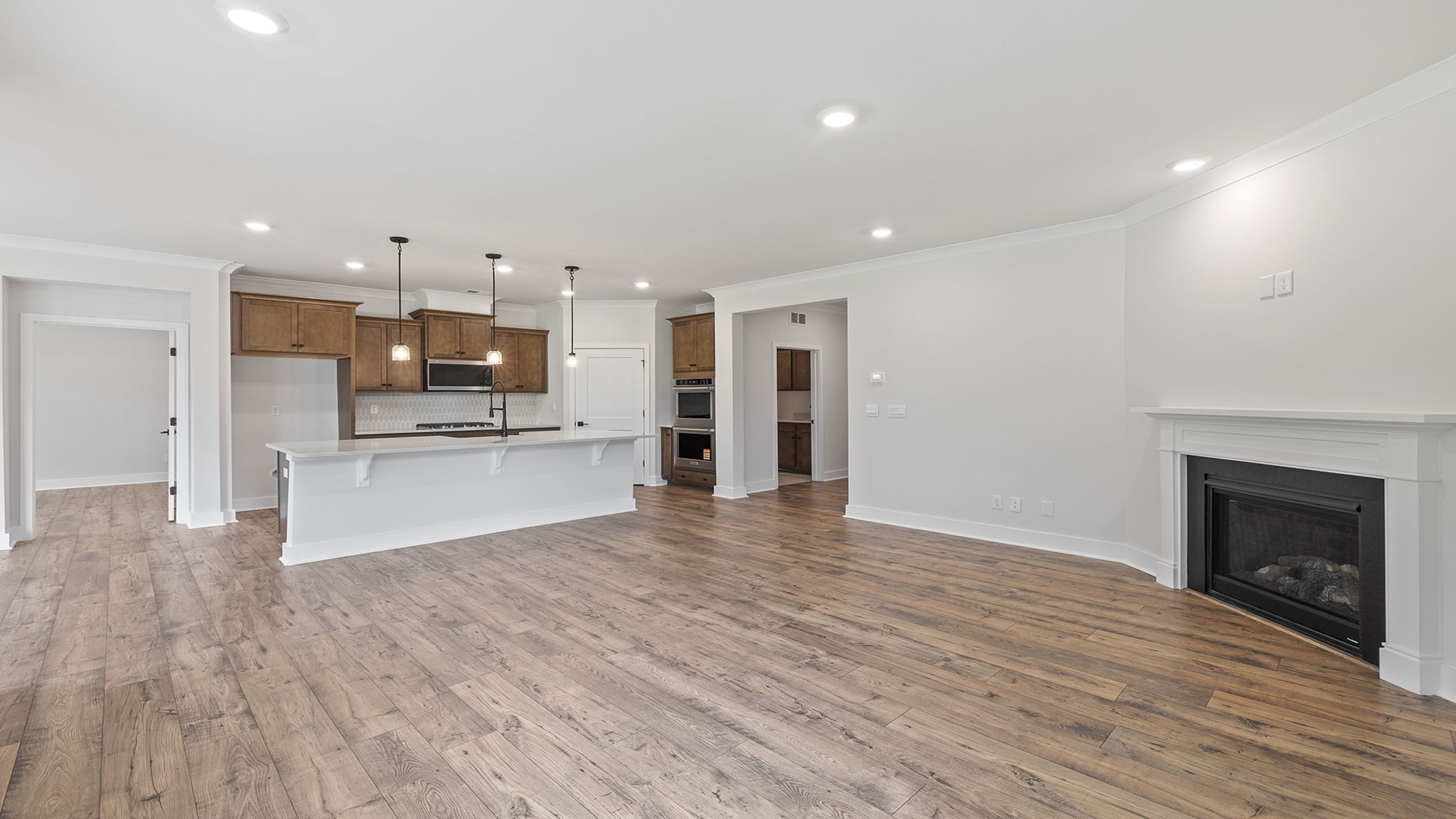 View from family room toward the ktichen.