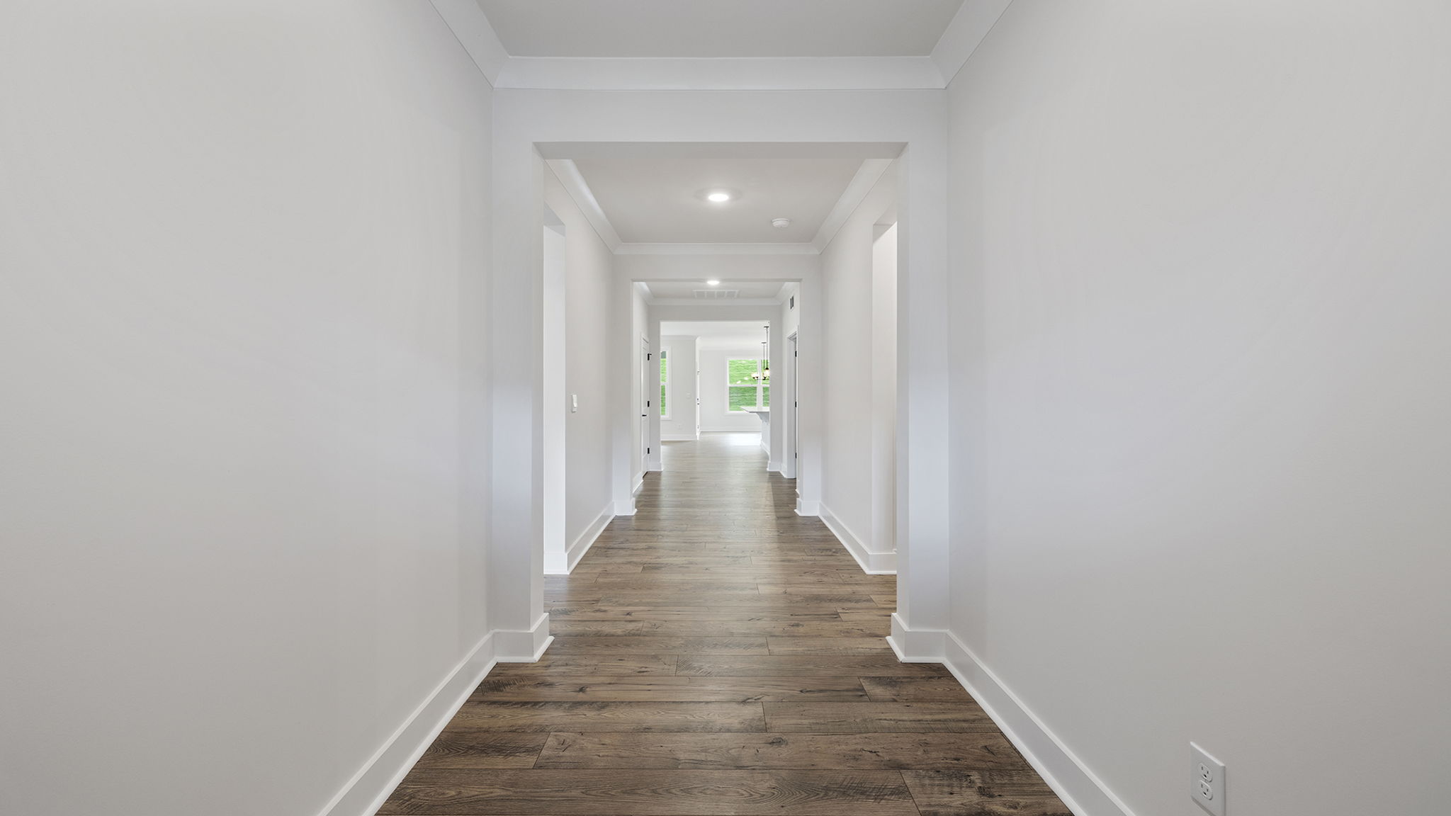 View of hallway toward the family room.