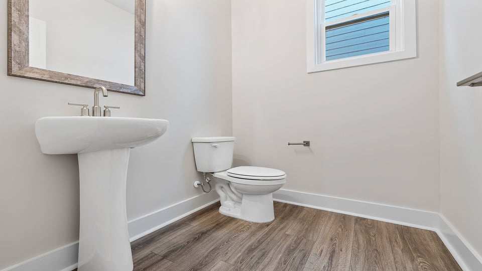 Half bath on the main level.