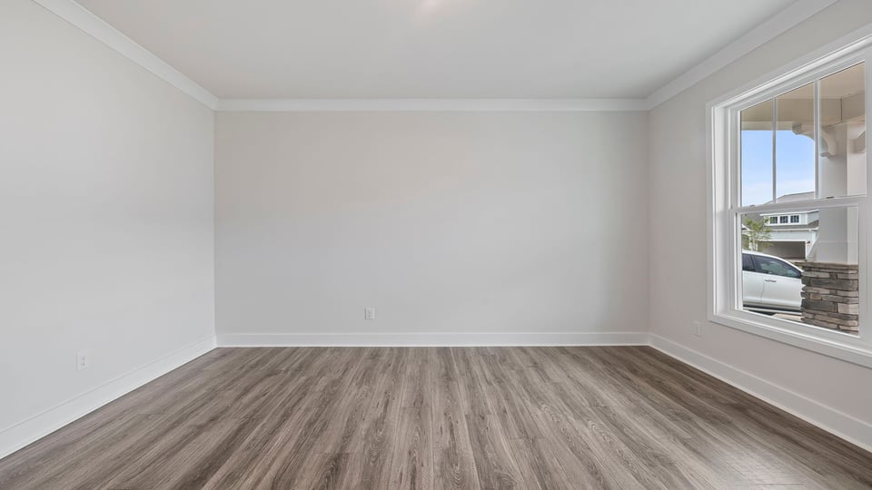 Study with large window at front of the home.