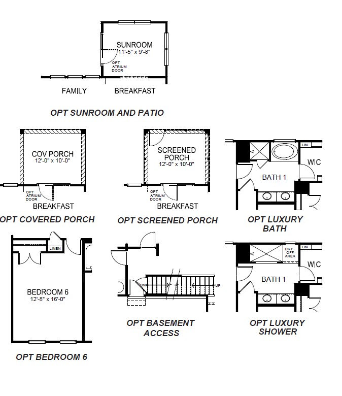 Floorplan of the Summit options.