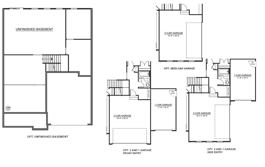 Floorplan of Hampshire options.