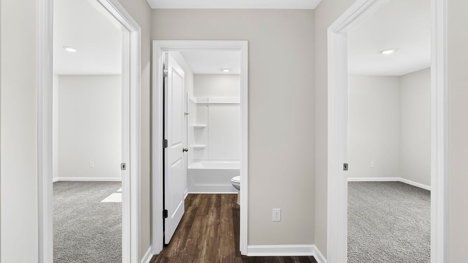 Hallway view of home.