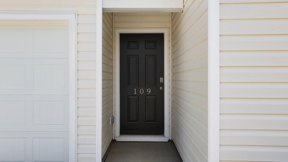 View of front door.