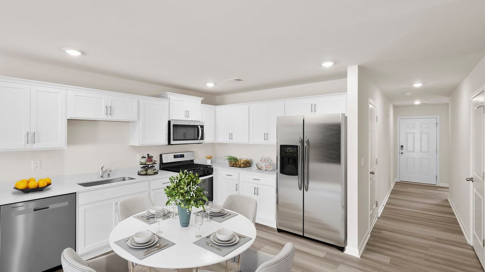 View of kitchen.