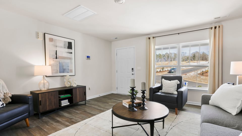 Living room with windows.