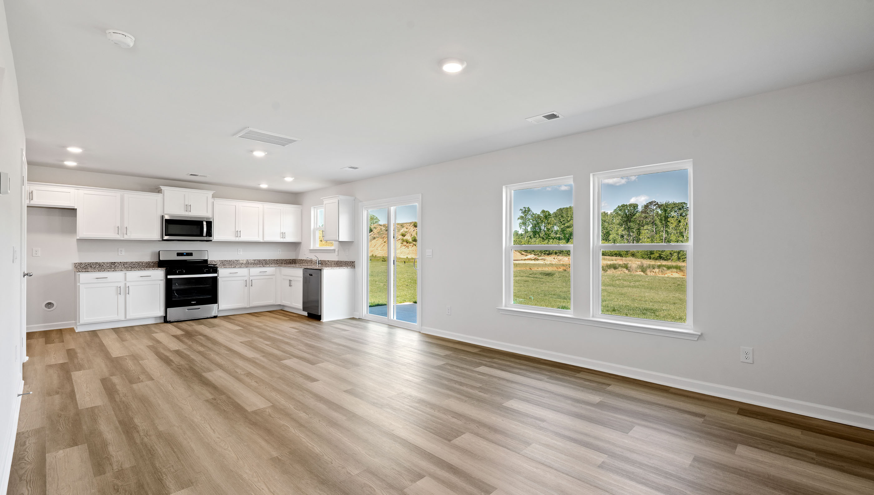 Living area with windows.