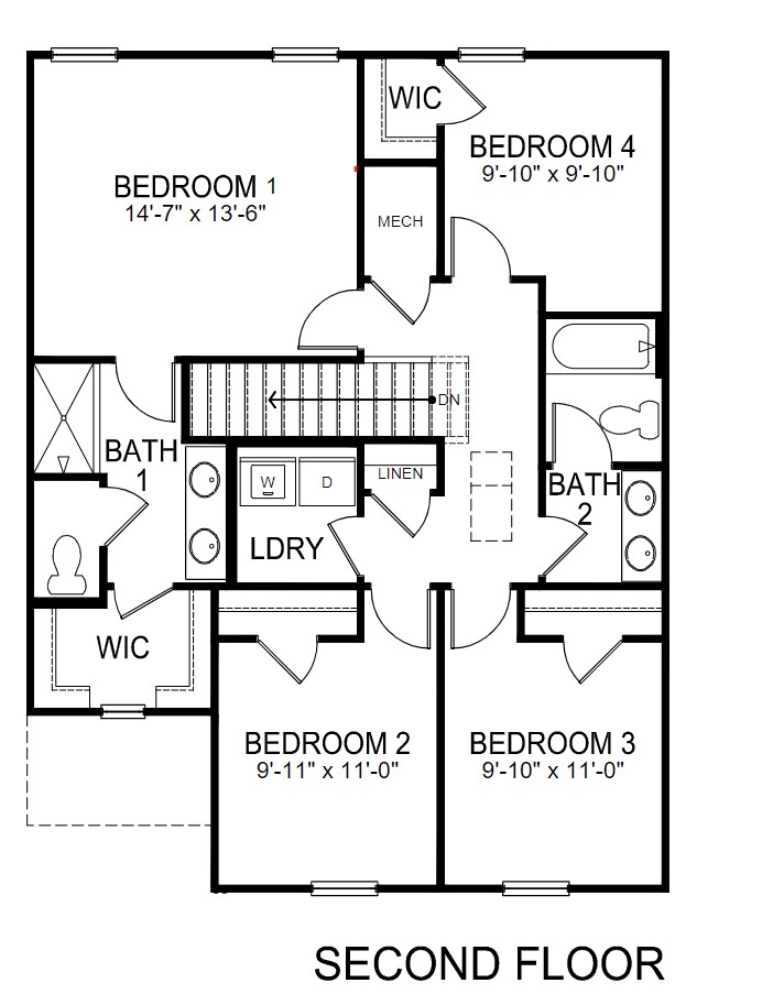 Taylor second floor floorplan.
