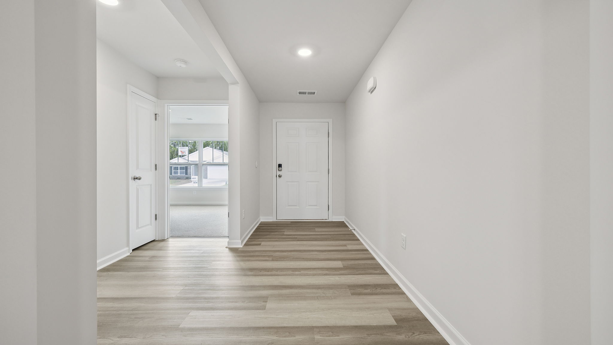 View of hallway toward the entrance.