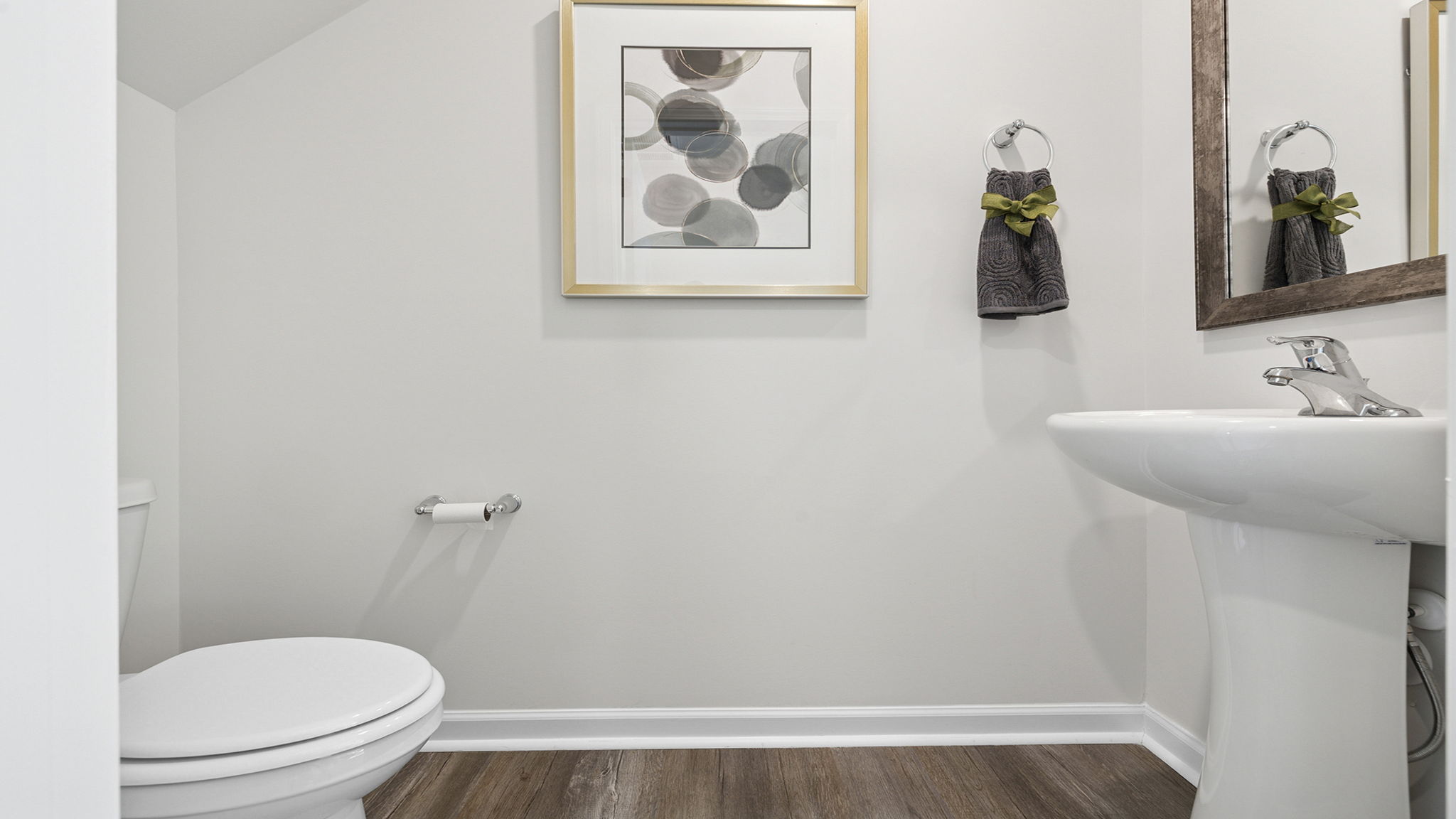 Half bathroom with sink.