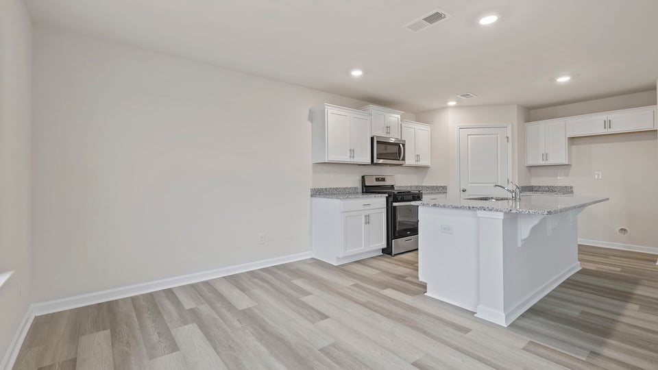 View from dining area of the kitchen.