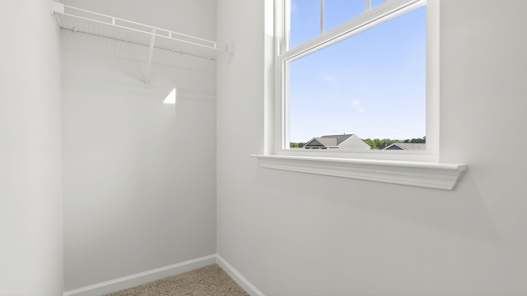 Closet with windows.