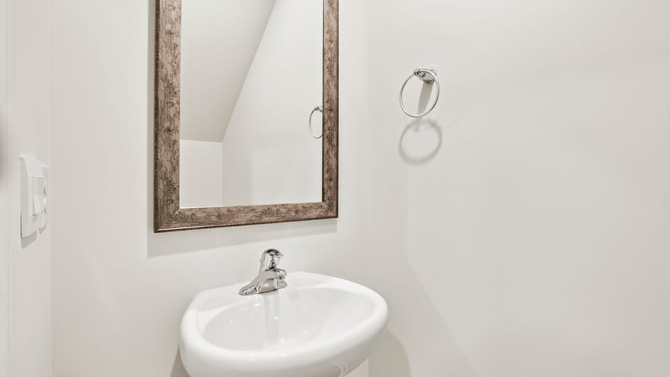 Half bathroom with sink.