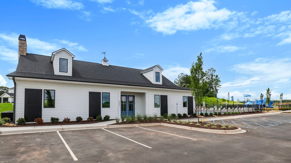 Amenity center with parking.