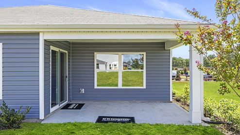 Back exterior covered patio.