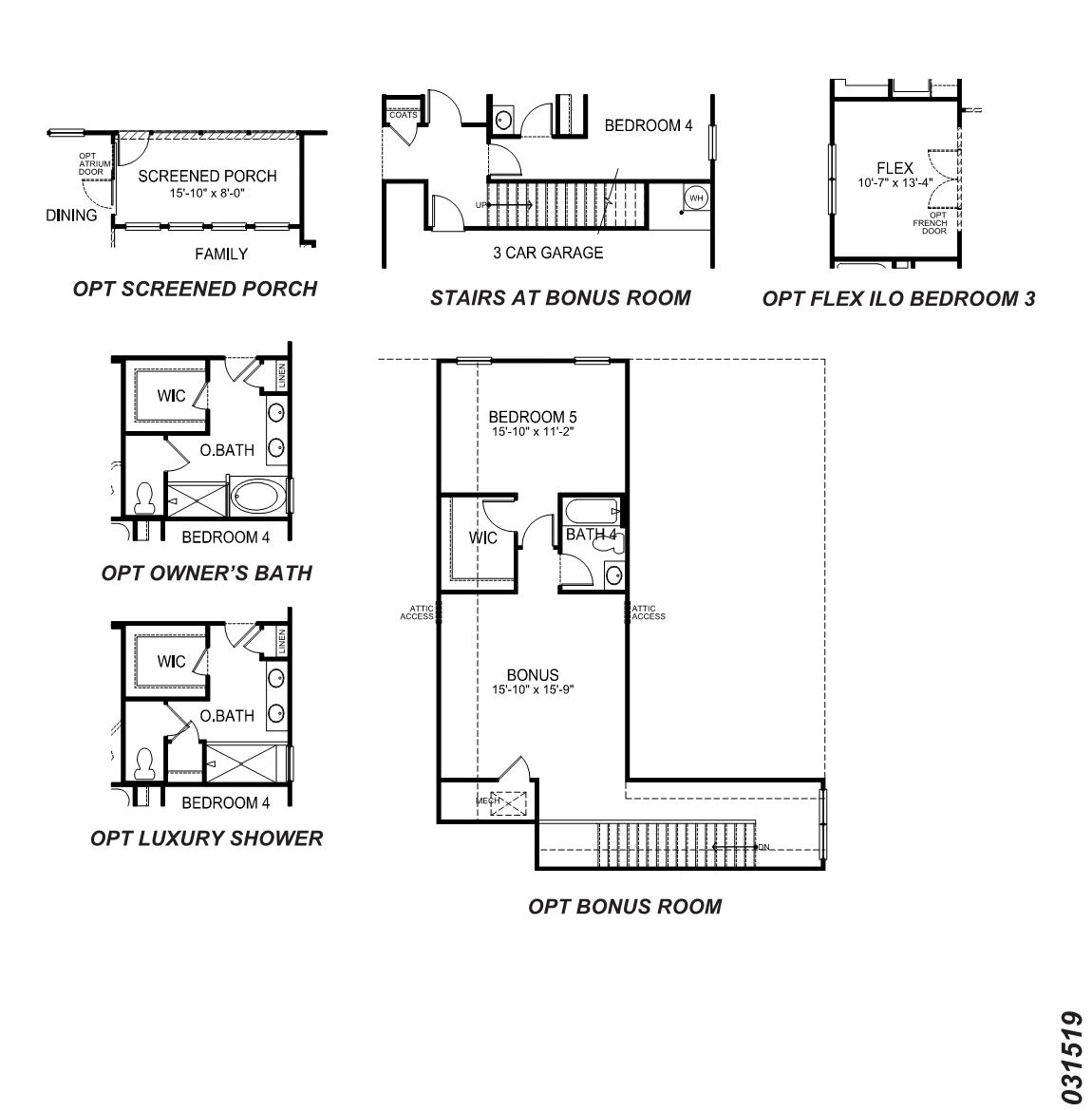 Floor Plan in Crosswind Cottages Pendleton, SC D.R. Horton