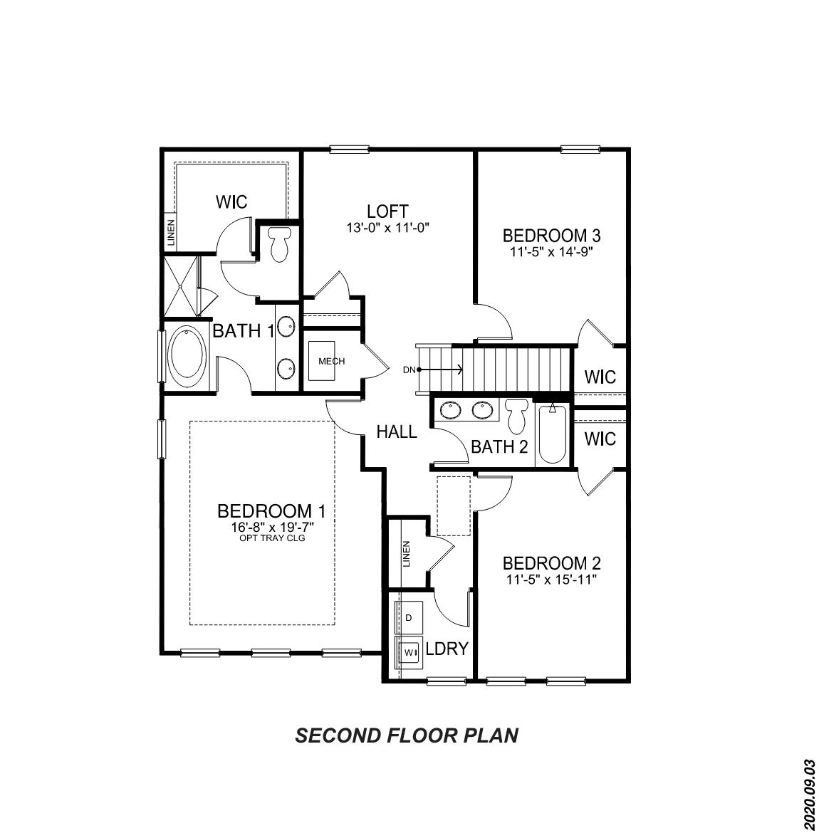 Floor Plan in Crosswind Cottages Pendleton, SC D.R. Horton