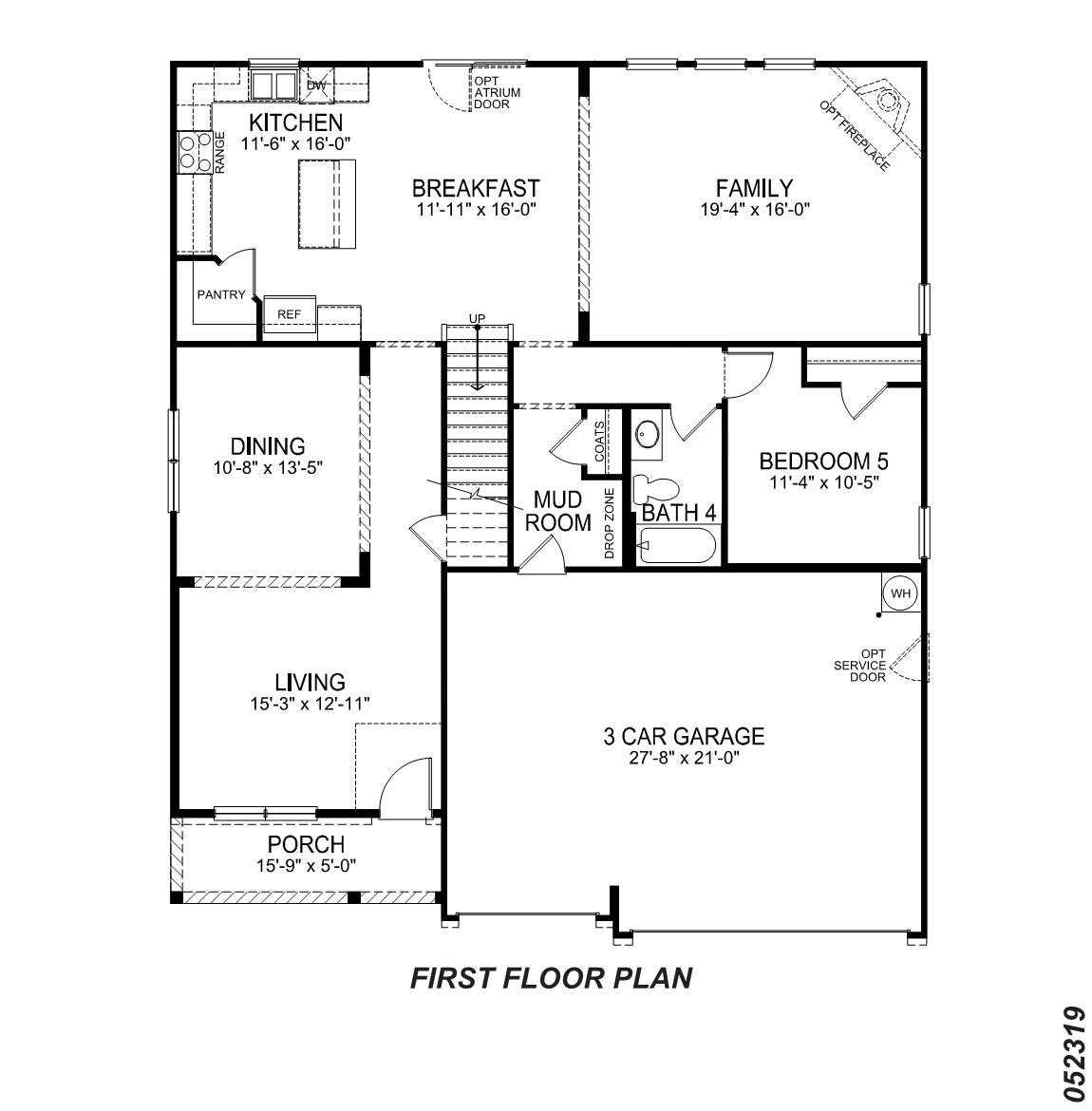 Floor Plan in Crosswind Cottages Pendleton, SC D.R. Horton