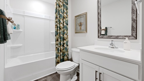 Bathroom with tub.