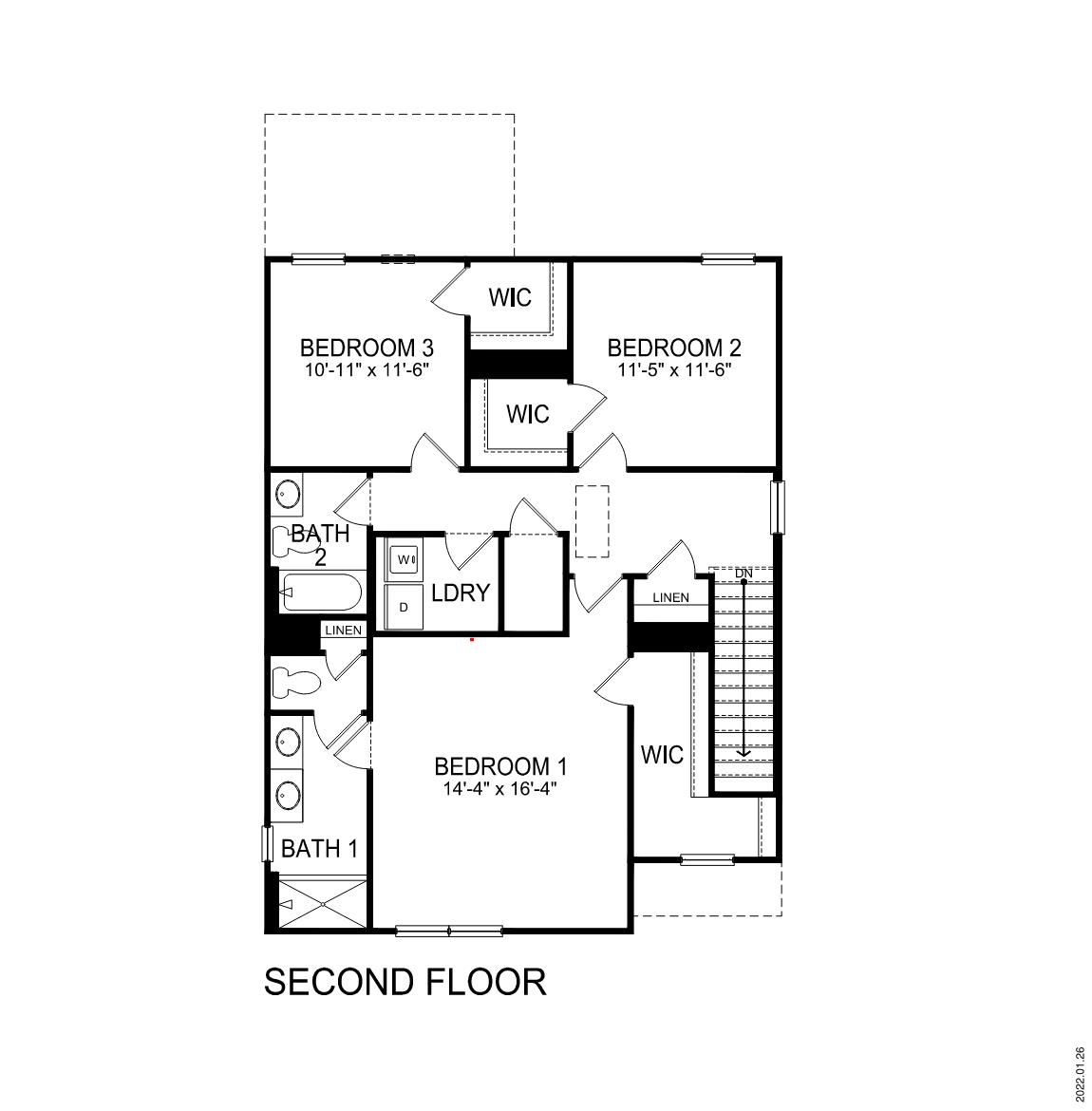 Darwin second floor floorplan