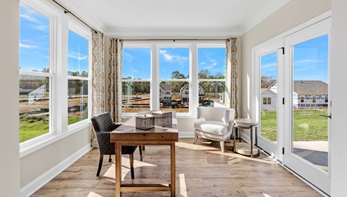 Sun room attached to the kitchen.