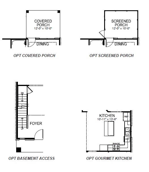 Cameron floorplan optional add ons.