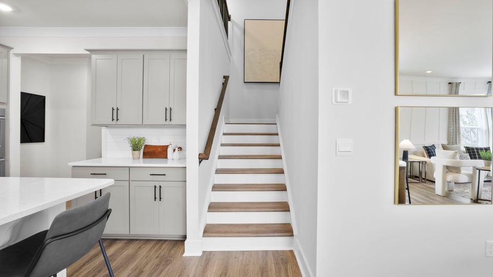 Stairs to second level.