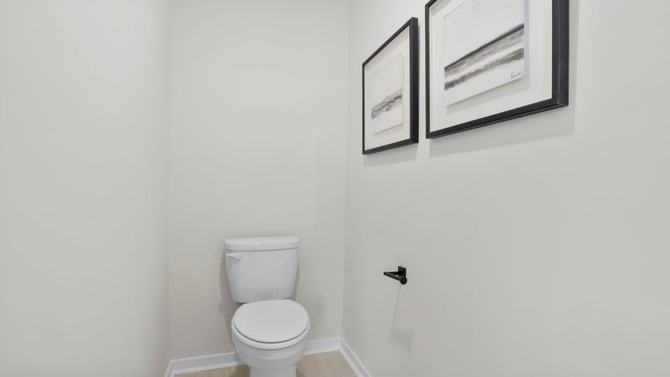 Primary bathroom with vanity sink.