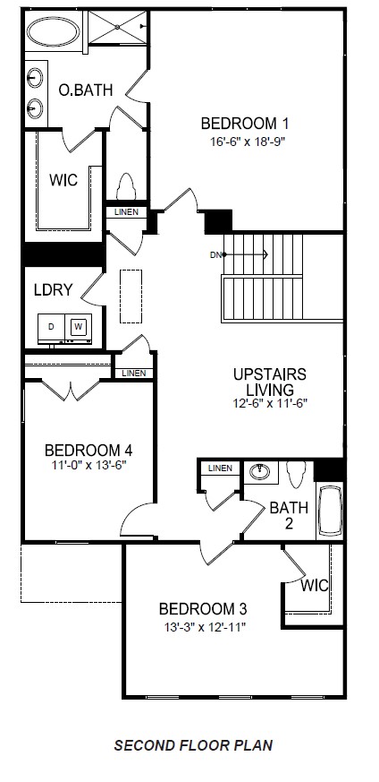Second floor floorplan.