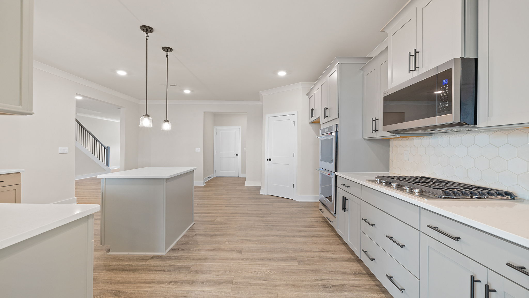 Kitchen with island.