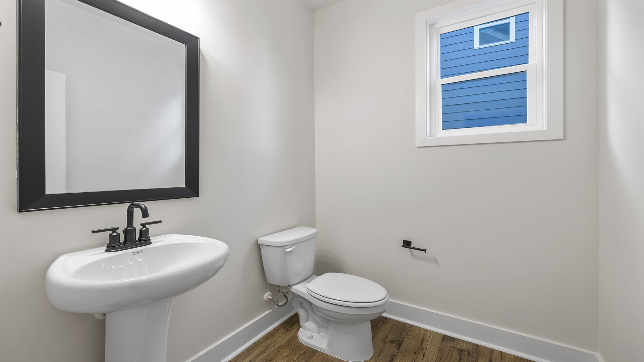 Half bathroom on the main level.