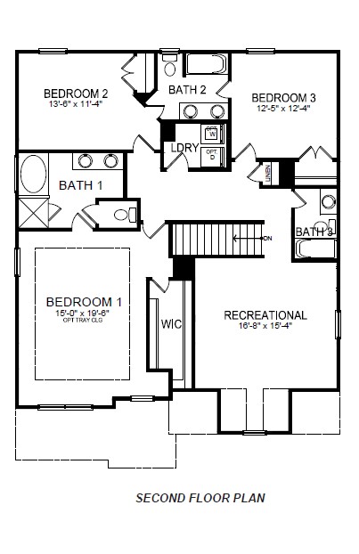 Second floor floorplan of london.