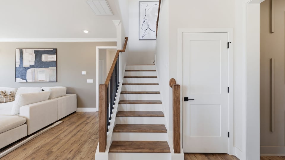 Stairs to second level.