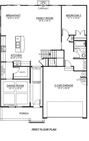 Hampshire first floor floorplan.
