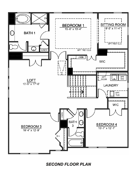Second floor floorplan.