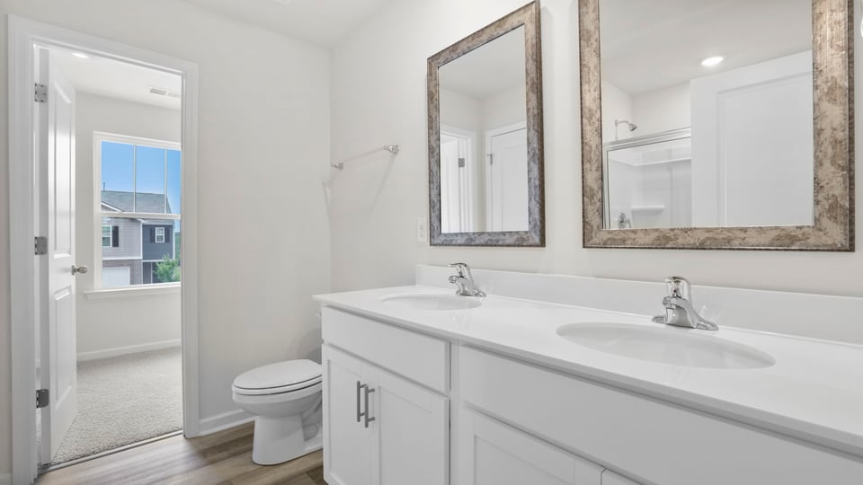 Bathroom with vanity.