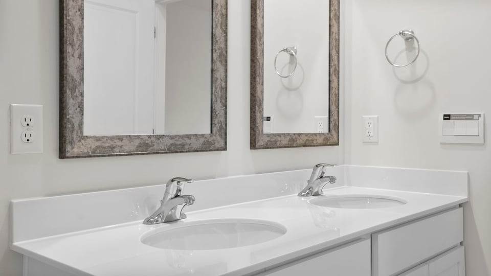 Bathroom with vanity.