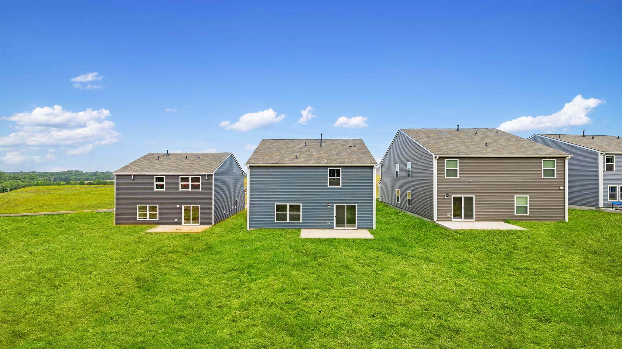 Large backyard of home.